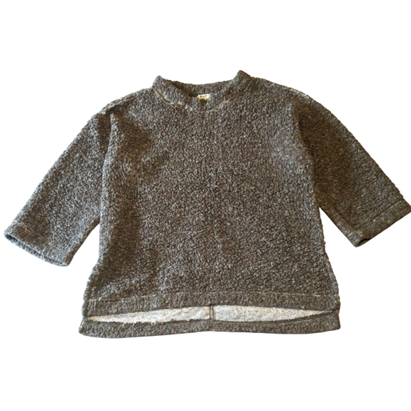 Dylan Los Angeles Women's Faux Fur Sherpa Sweater Pullover Green/Brown, Size L - Picture 1 of 8